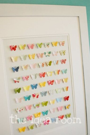 DIY Le cadre petits papillons