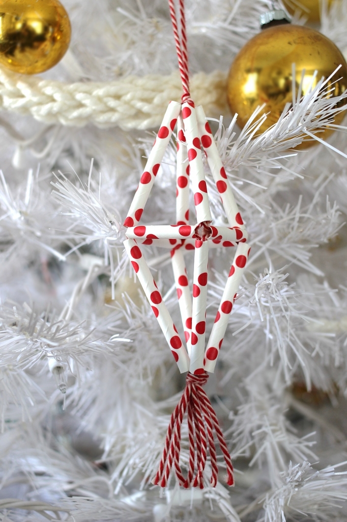 DIY Noel decoration avec des pailles