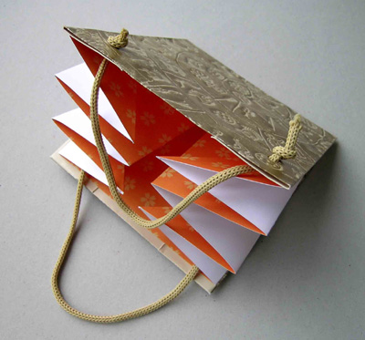 diy pochette papier origami sac